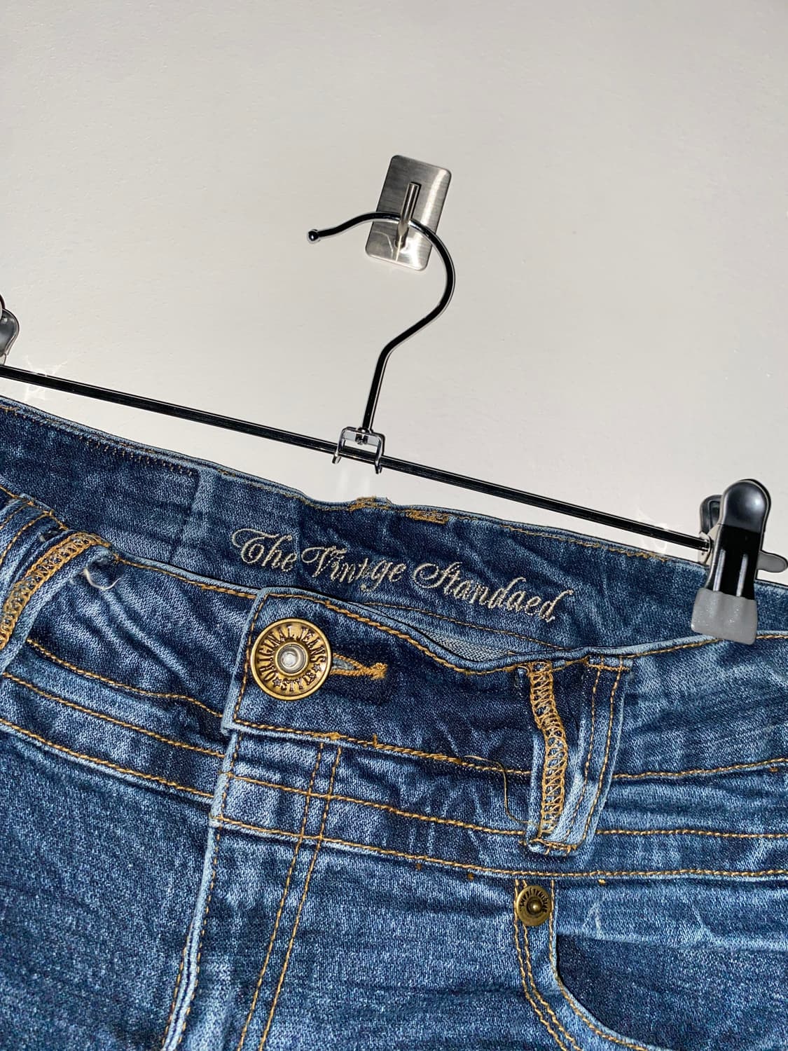 ꒰ঌ 이글 날개 자수 패치워크 데님 팬츠 ໒꒱ 상품이미지3