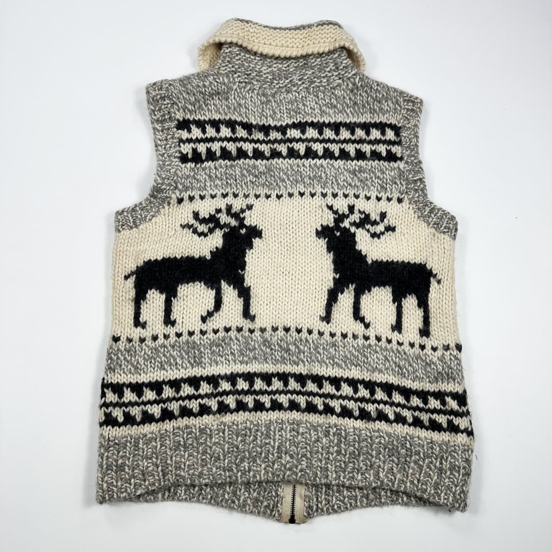 JPN 재팬빈티지 클래식 코위찬 니트 베스트 조끼 L 상품이미지3