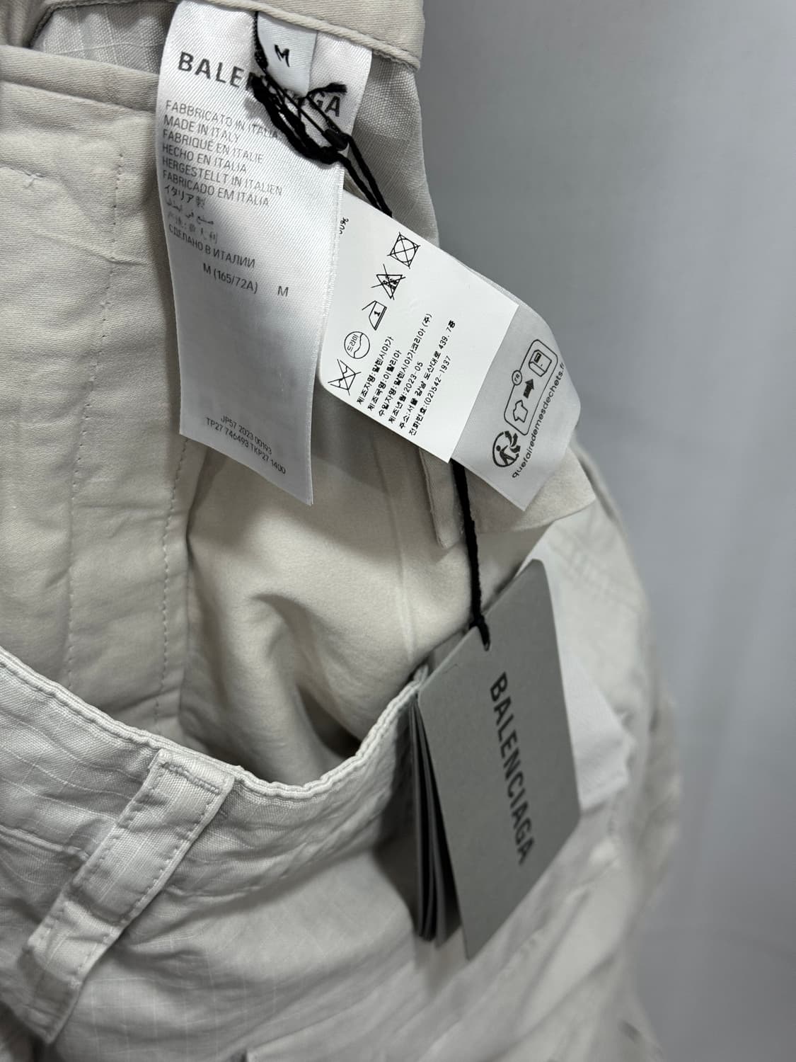 백화점판 새상품급 발렌시아가 립스탑 디스트로이드 카고 팬츠 M 상품이미지3