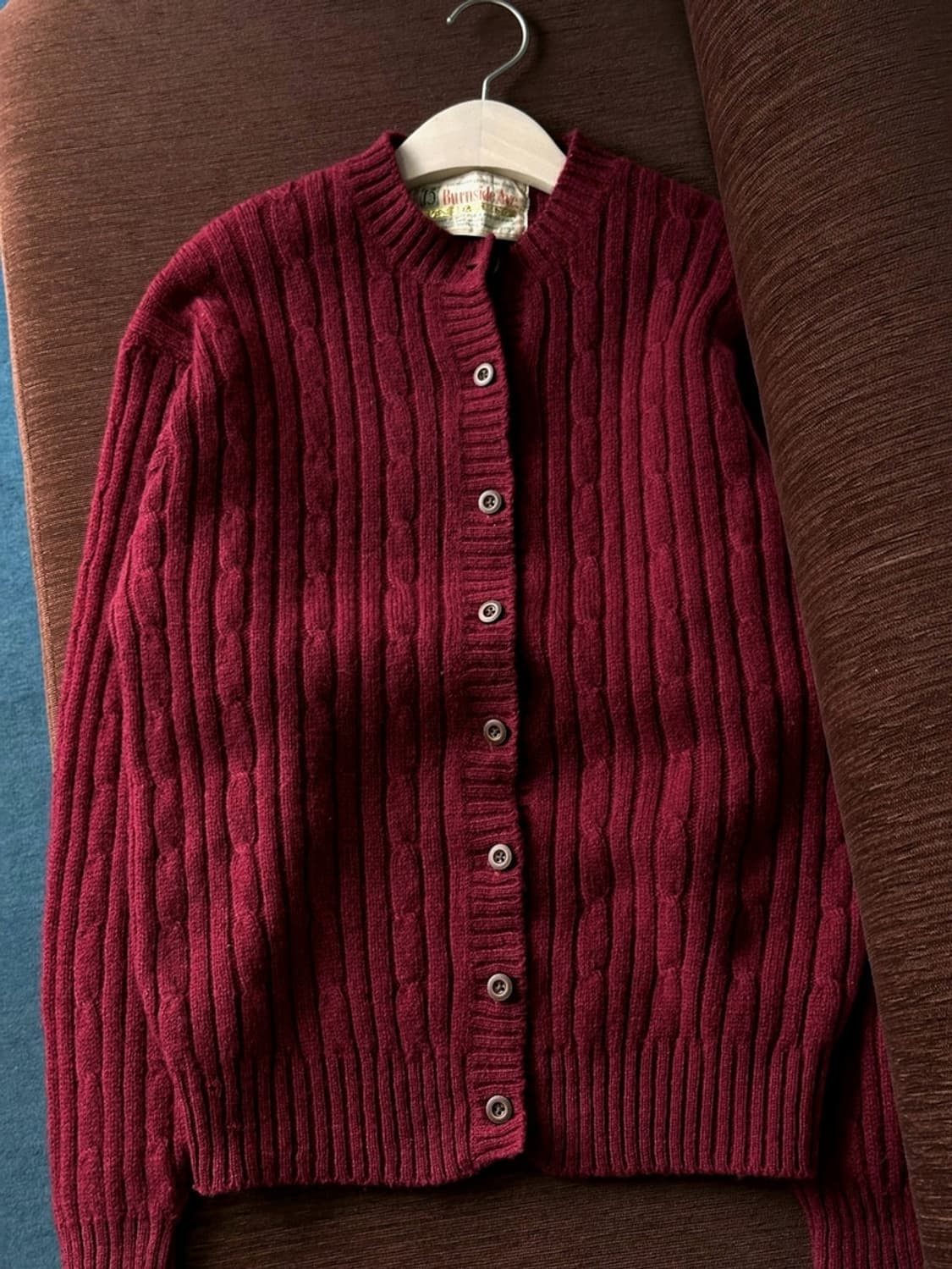 Middle gauge wool crewneck knit cardigan 상품이미지3