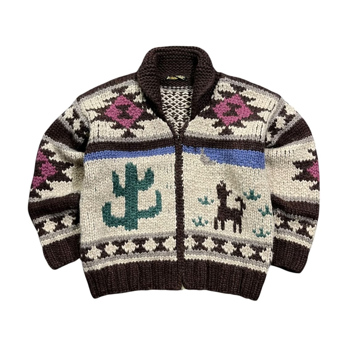 [Rich More] 리치모어 웨스턴 사막 패턴 핸드니트 코위찬 상품이미지1