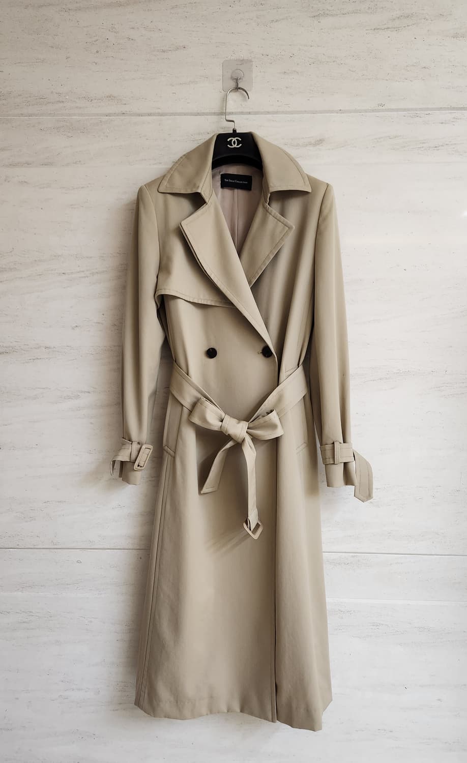 아이잗컬렉션 블랙라벨 더블 브레이스티드 울 트렌치코트 55사이즈 상품이미지7