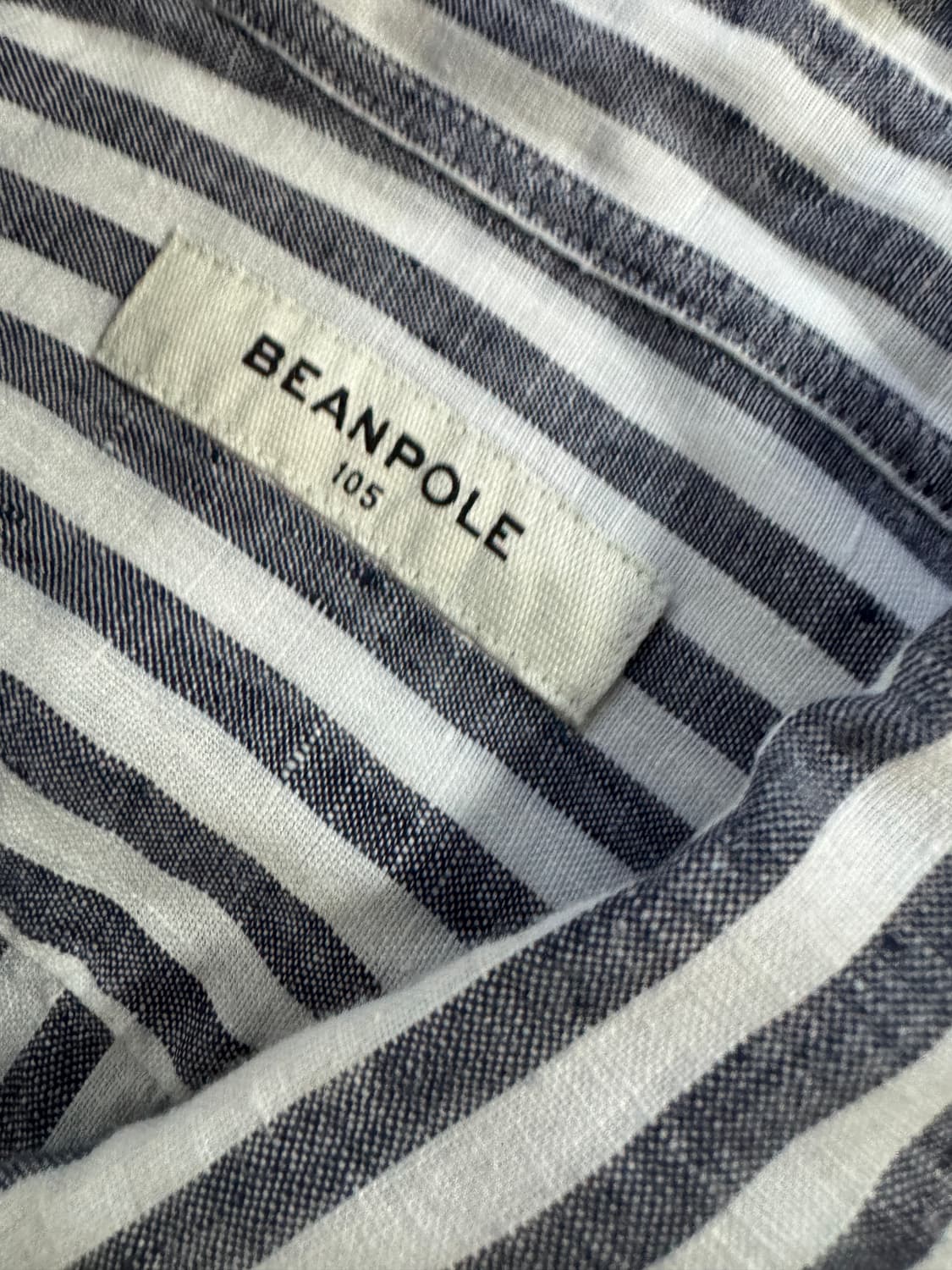 빈폴 beanpole 스트라이프 린넨 셔츠 XL 상품이미지3