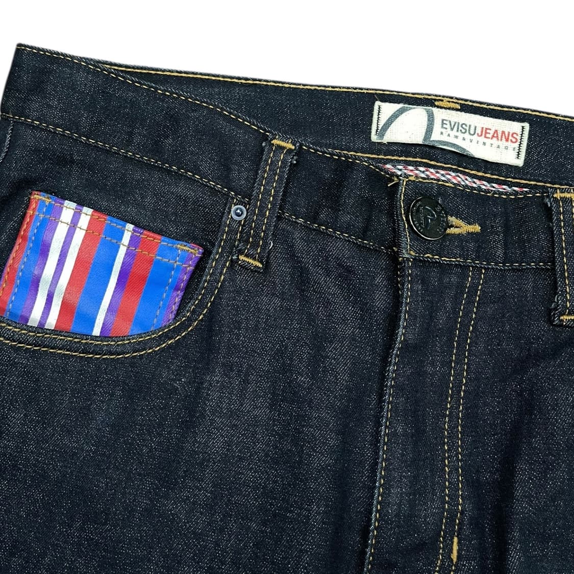 에비수 스트라이프 빅다이콕 데님팬츠 상품이미지4