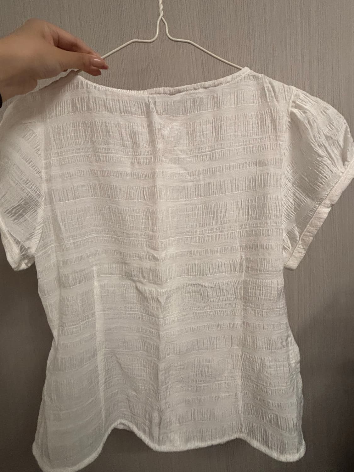 유제 yuje wrinkle blouse white m 상품이미지4