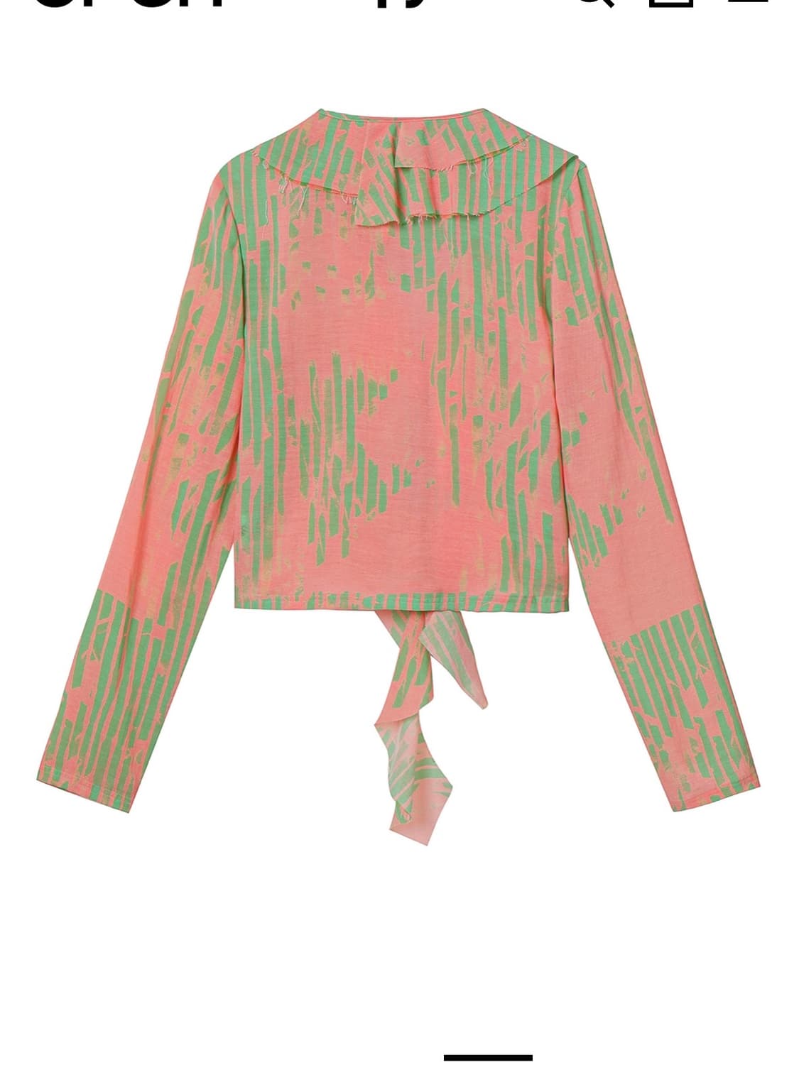 [THEOPEN PRODUCT] PRINTED FRILL TOP blue 상품이미지8