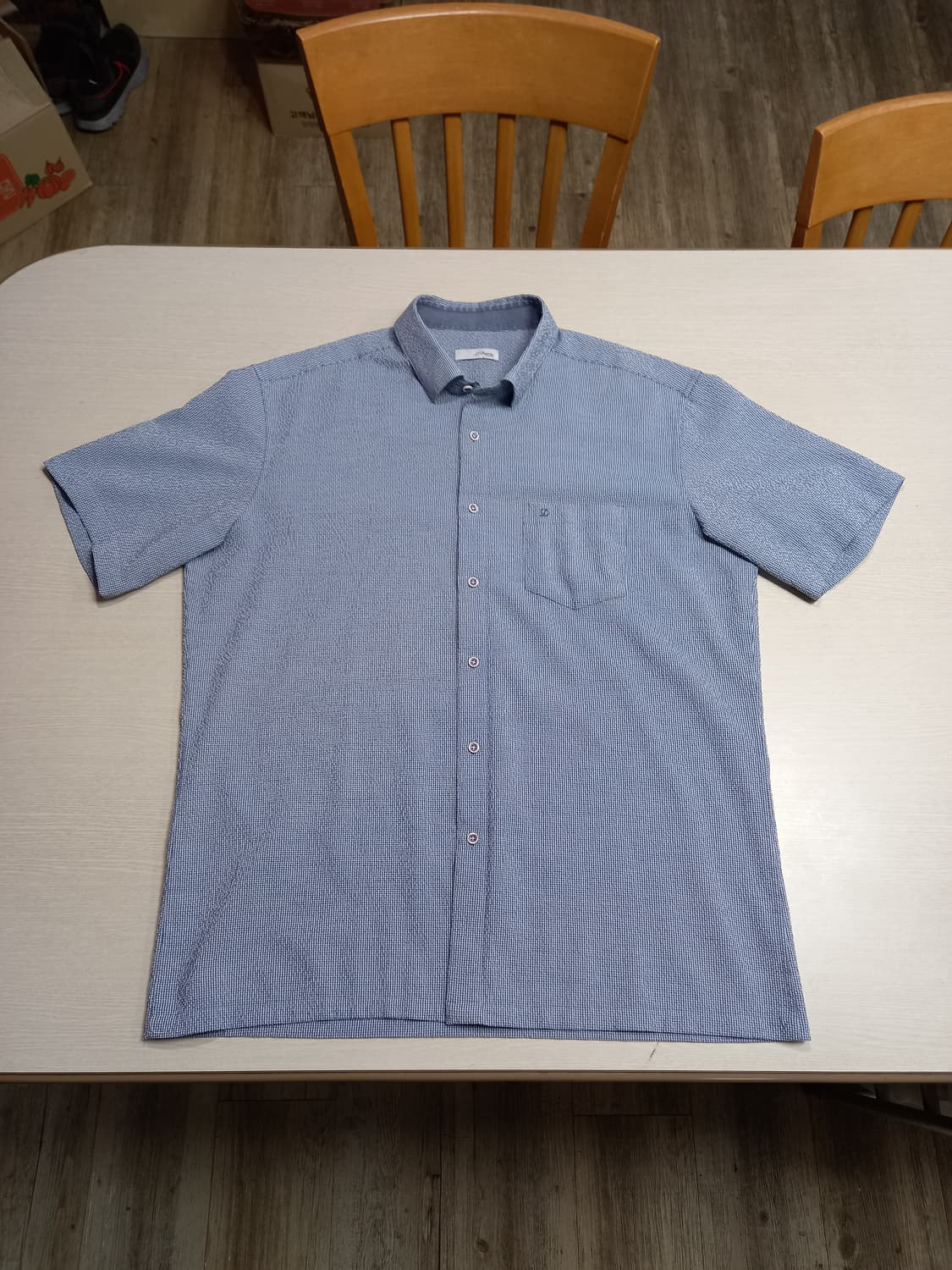 2XL110 S.T.Dupont 스판 반팔셔츠 챠콜네이비 2XL-234 상품이미지1