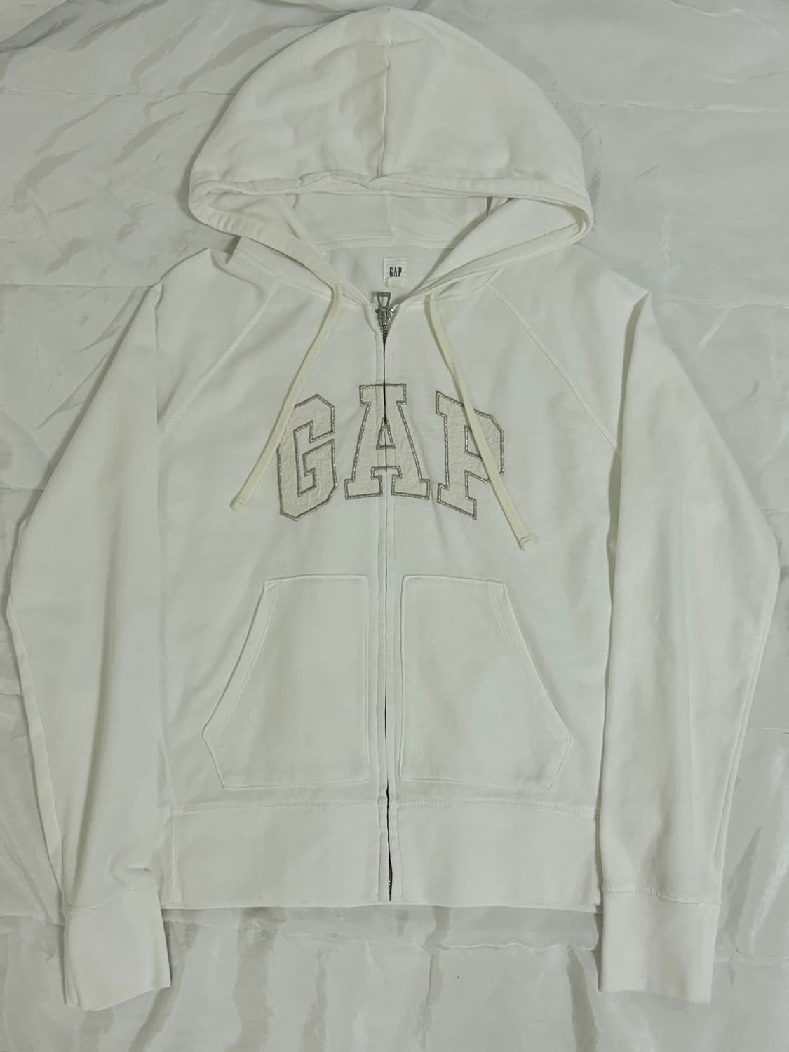 GAP 갭 화이트 후드집업 상품이미지1