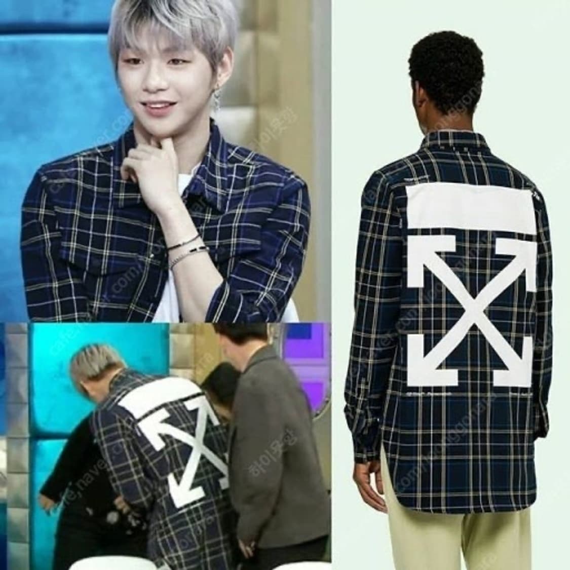 [S] 오프화이트 플란넬 체크셔츠 상품이미지7