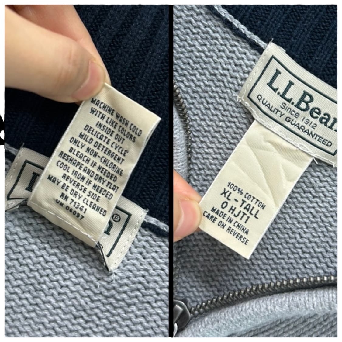 엘엘빈 반집업 니트 그레이 (XL~2XL) 상품이미지8