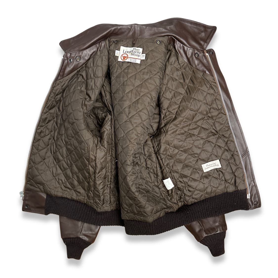 80s Sears A-2 플라이트 레더 자켓 40 상품이미지3