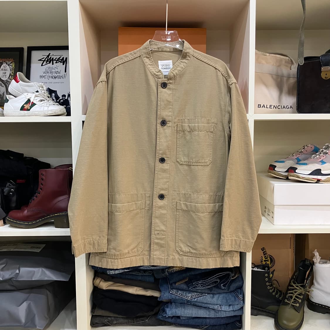 스튜디오 톰보이 카키 코튼 자켓 상품이미지1