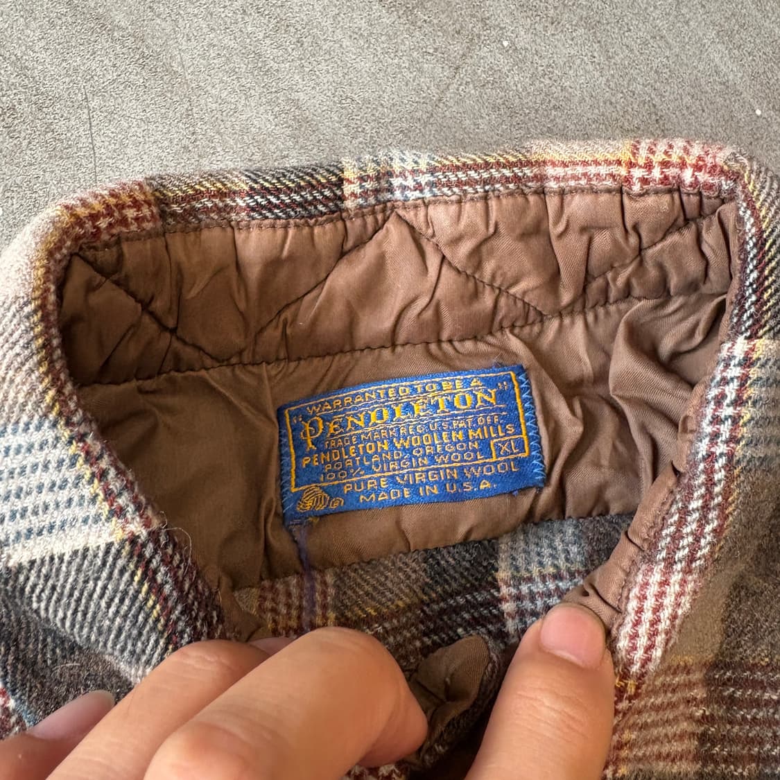 80s Pendleton 80년대 미국 생산 펜들턴 체크 울 셔츠 상품이미지5