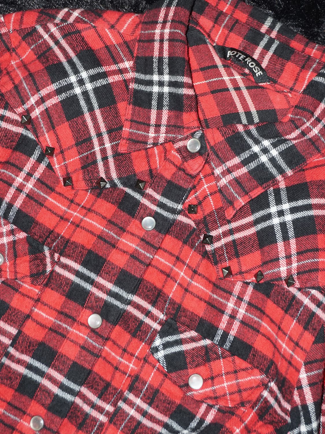 (rote rose) punk stud flannel  상품이미지2