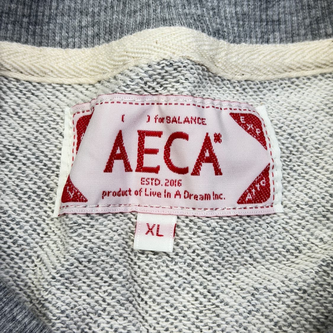 AECA 에이카 화이트 스웻셔츠 맨투맨 그레이 XL 상품이미지4