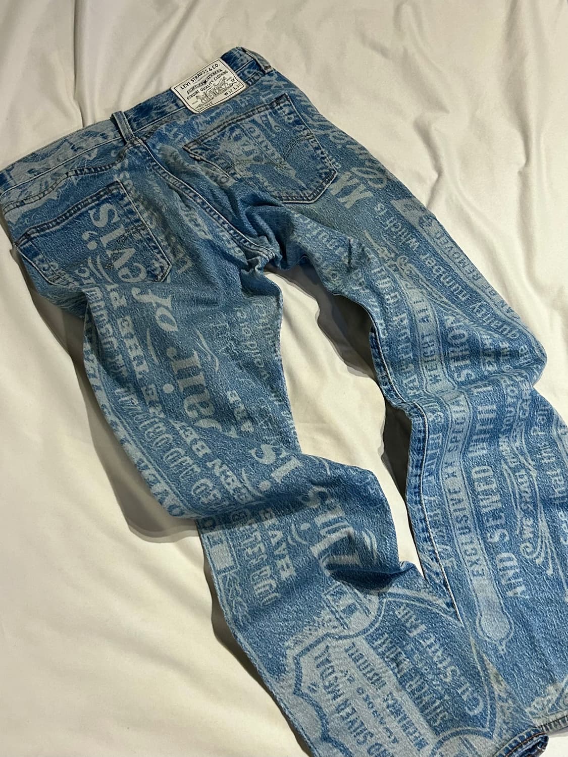 리바이스 화이트 택 501 데님 상품이미지2