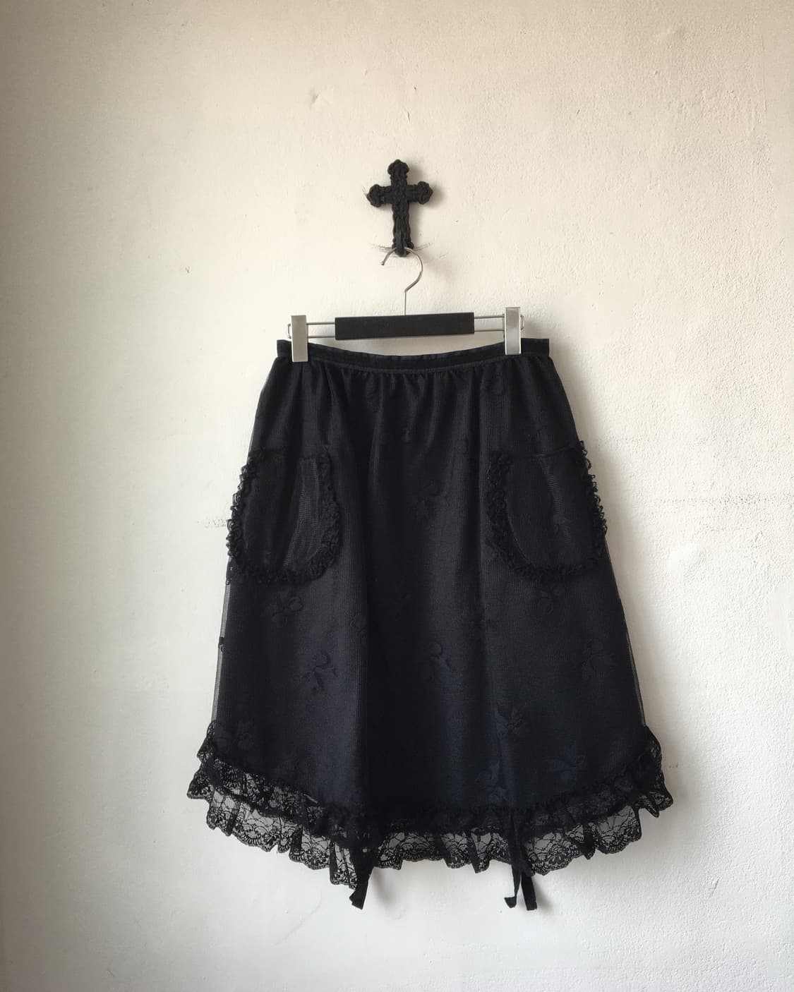 ribbon pattern lace trimming apron 상품이미지1