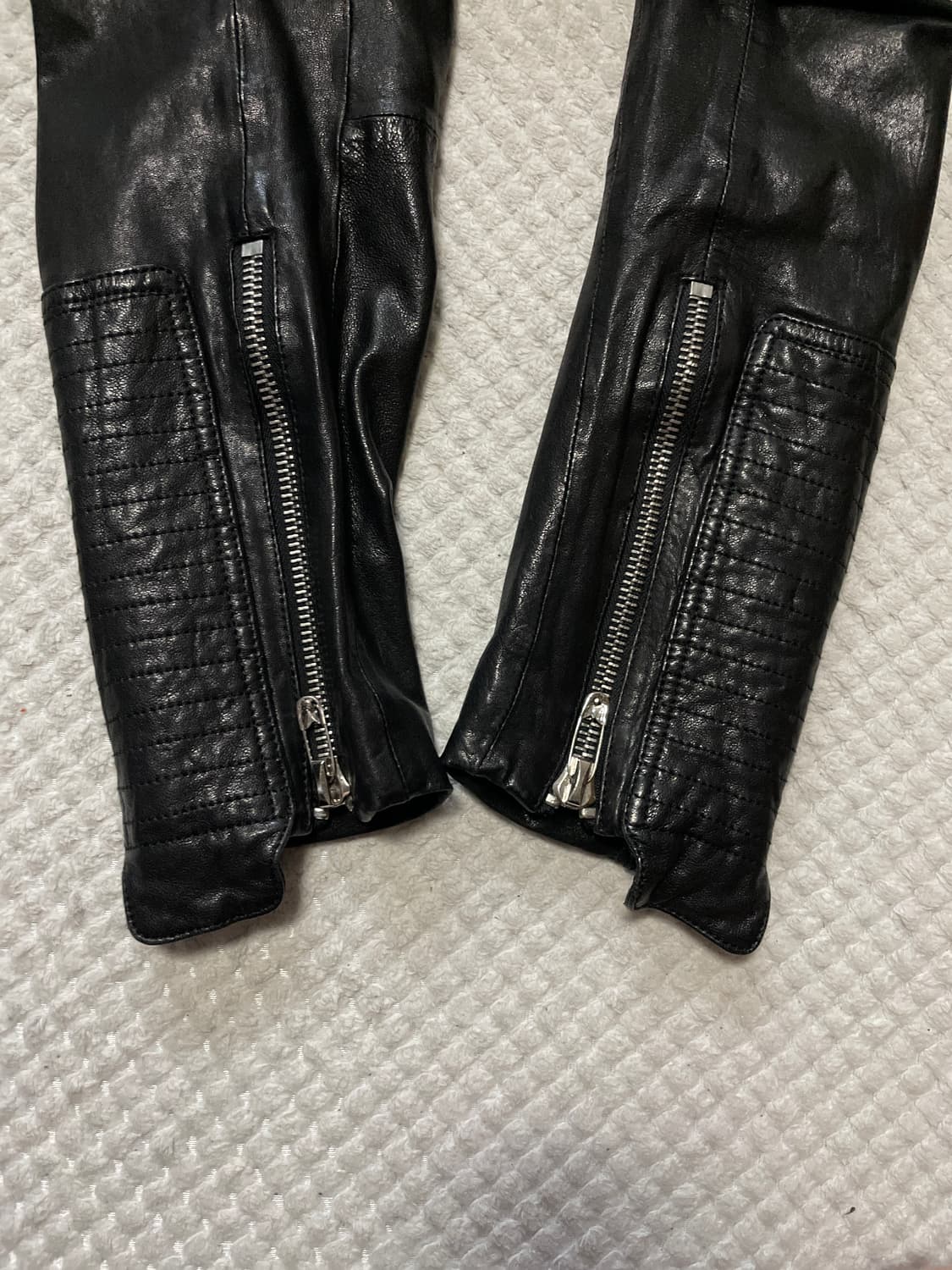 아티잔 무드 램스킨 양가죽 바이커 레더 자켓  상품이미지7