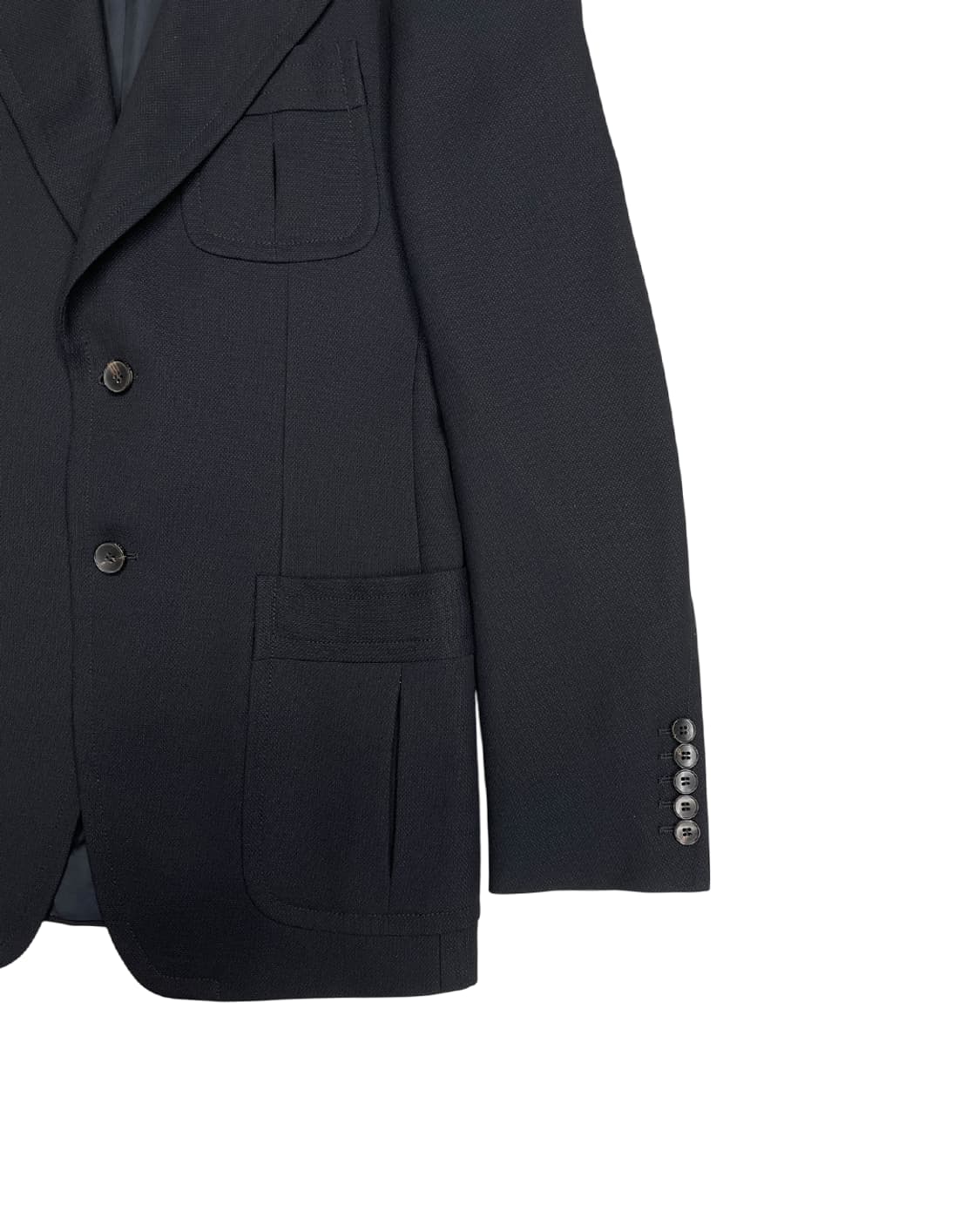 구찌 by 톰 포드 실크 블렌드 투 버튼 블레이저 블랙 상품이미지7