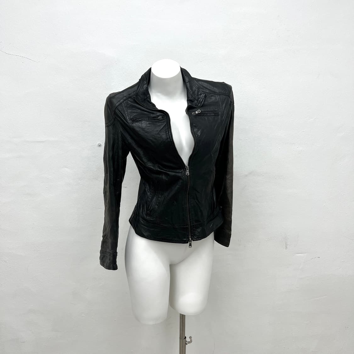 Italy made rider leather jacket 상품이미지4