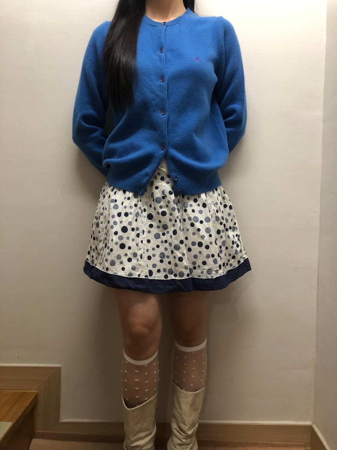 빈티지 빈폴 블루 가디건 상품이미지8