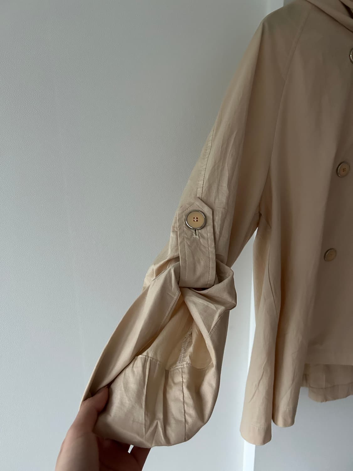 Twin Button Hooded Beige Jacket/빈티지 자켓 상품이미지5