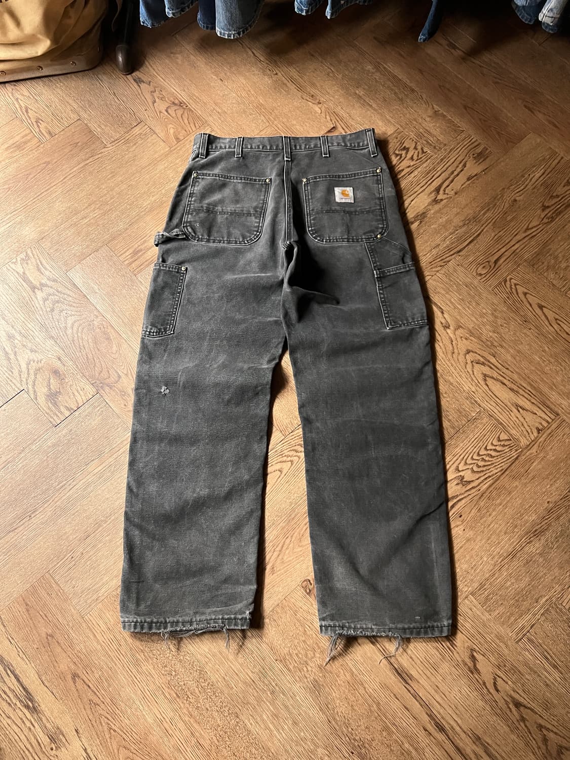 [34]90's 칼하트 USA 유니온메이드 하드 페이딩 더블니 워크팬츠 상품이미지2