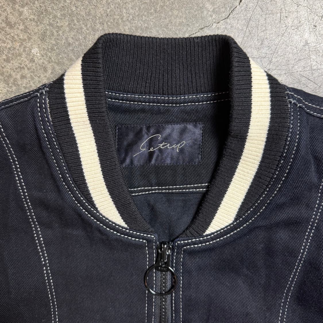 Set up 코튼 바시티 자켓 상품이미지2