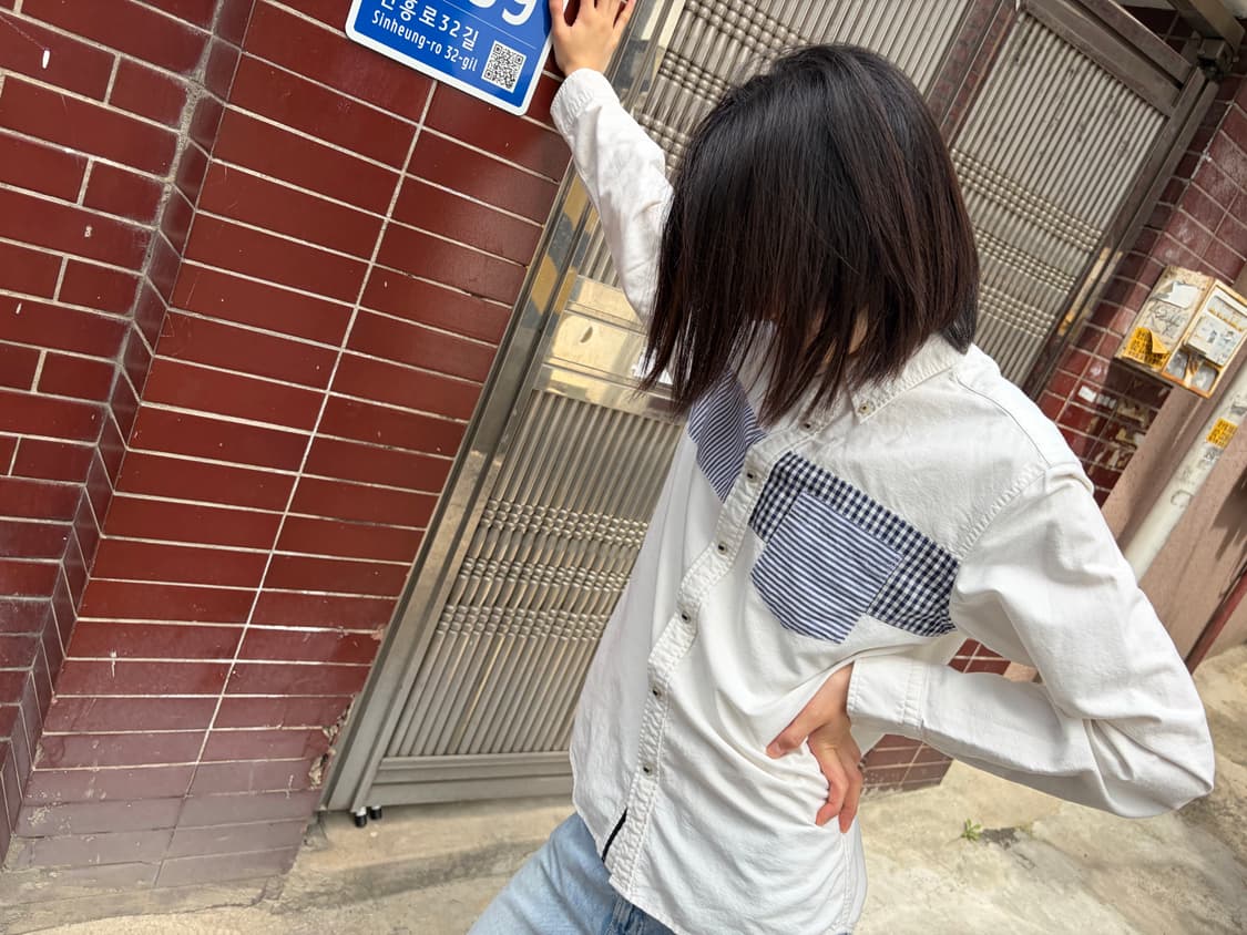 Kearney House 믹스 스트라이프 패치 옥스포드 셔츠 상품이미지3