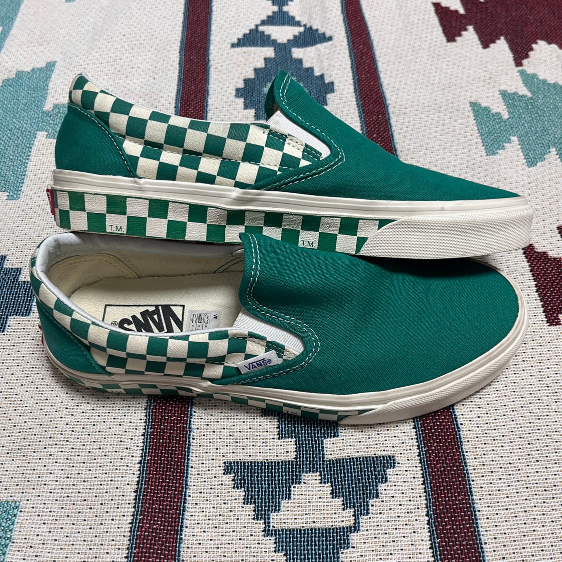 [265] Vans 반스 TM 사이드월 체커보드 슬립온 그린 상품이미지2