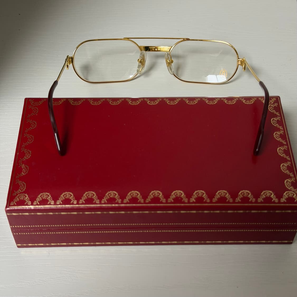 (OS) Cartier 까르띠에 트리니티 빈티지 금장 안경 상품이미지5