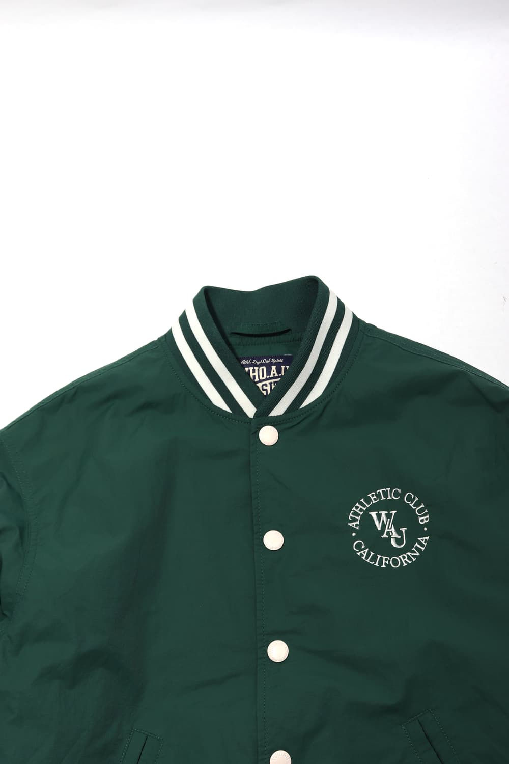 WHO.A.U 딥 그린 바시티 점퍼 size S 상품이미지3