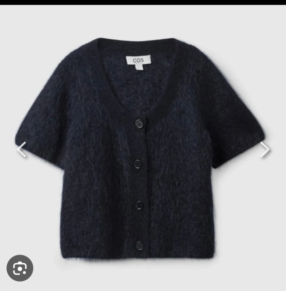 COS 코스 모헤어 반팔 가디건   XS 진네이비 신형 상품이미지2