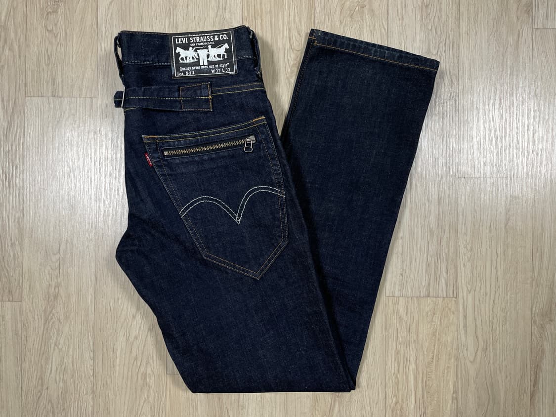 32) 00's 리바이스 재팬 511 슬림핏 신치백 진청 데님팬츠 상품이미지1