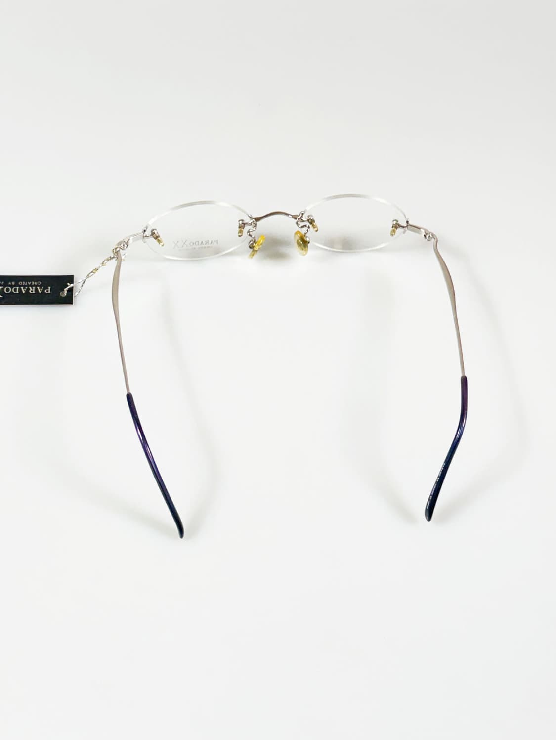 PARADOX XX 실버 메탈 무테 오벌 프레임 빈티지 안경 상품이미지5