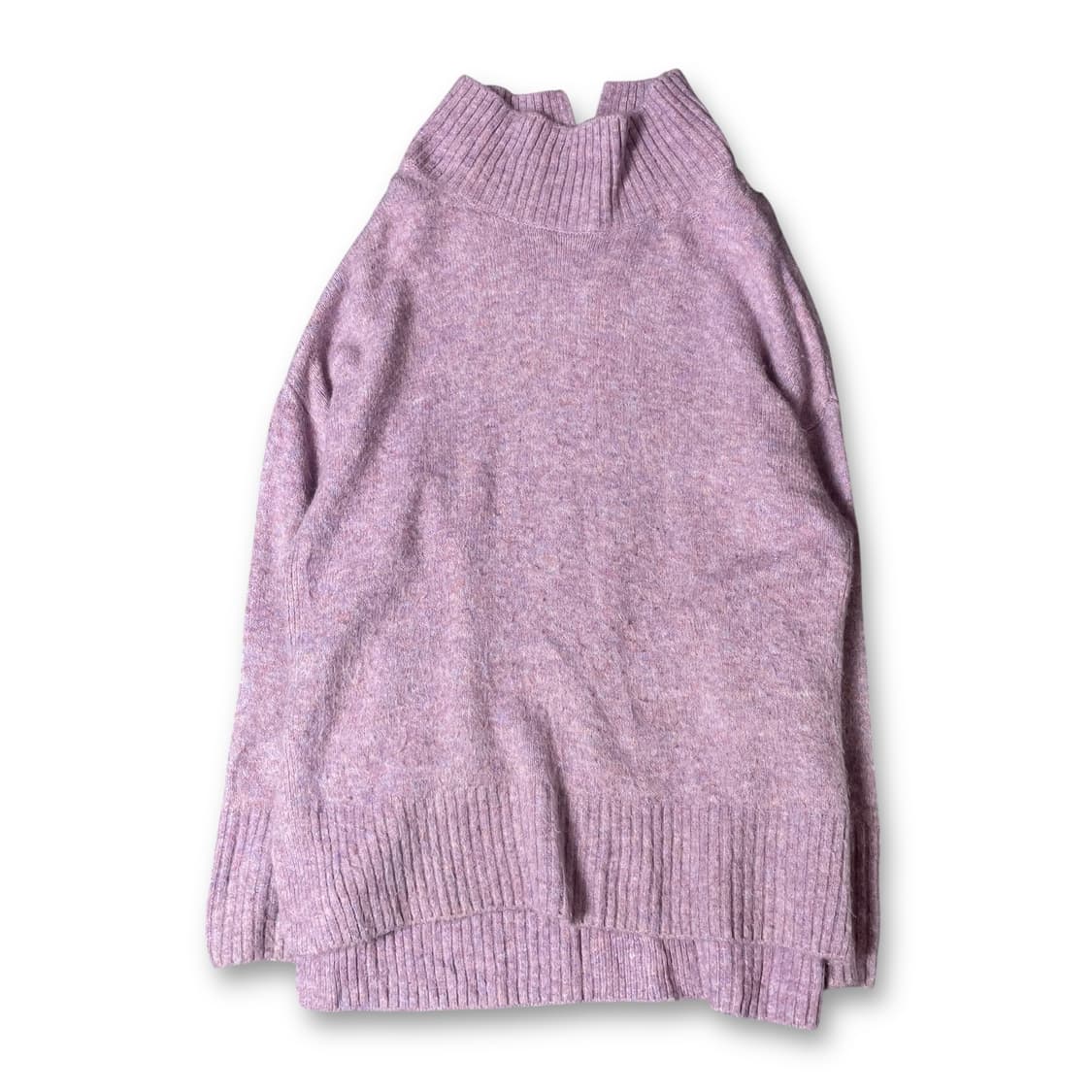 JPN 핑크퍼플 보카시 하이넥 긴팔 니트 상품이미지1