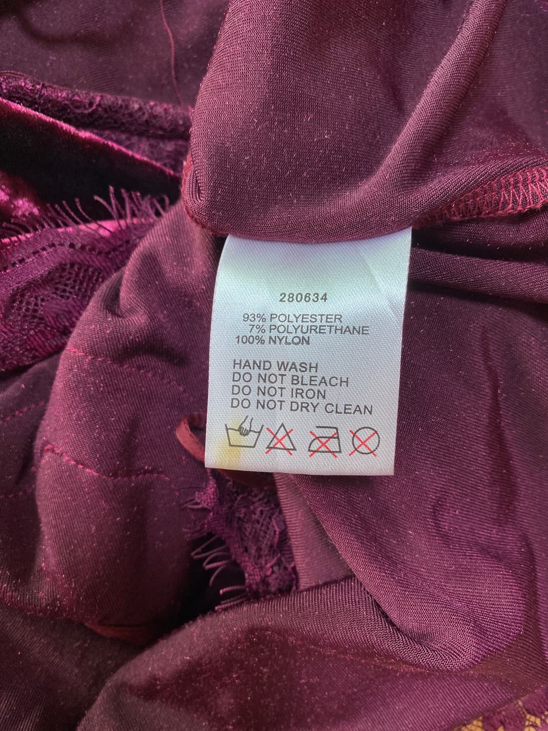 Violet Velvet Lace Slip Top 상품이미지5