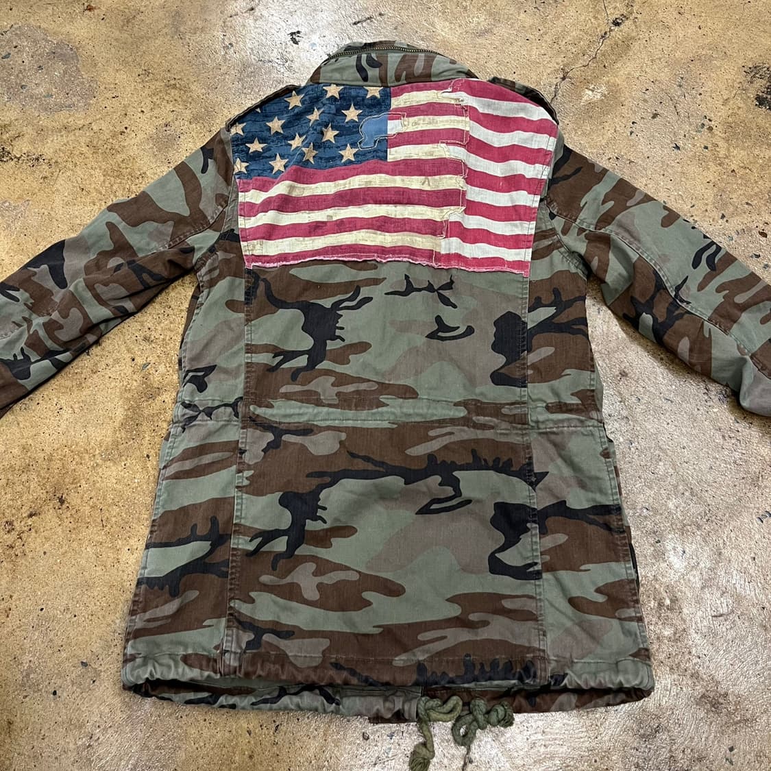 [정품/S] 랄프로렌 밀리터리 카모 성조기 자켓 b15 상품이미지4