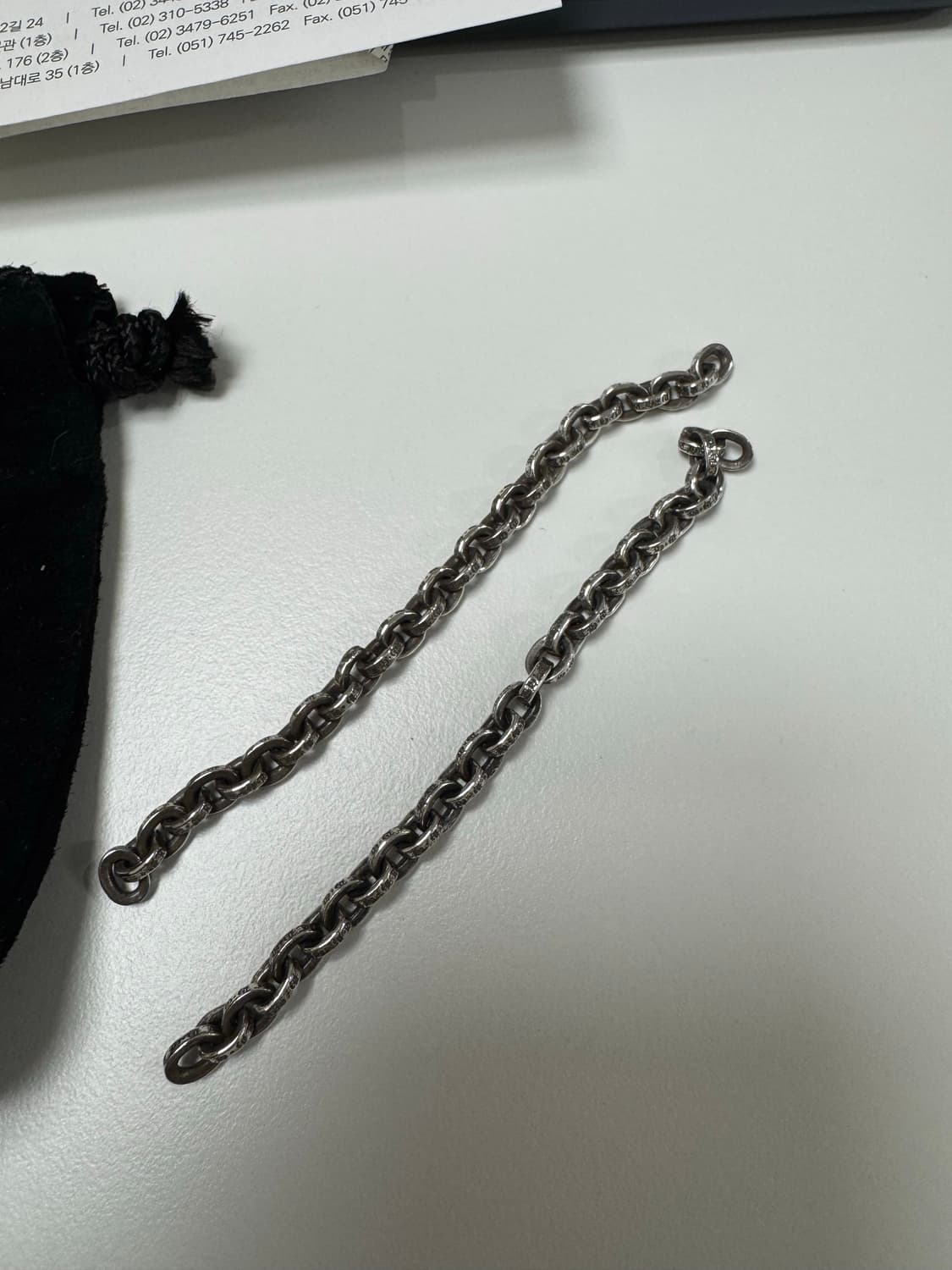 크롬하츠 스몰크로스 페이퍼체인 일체형 30인치 판매 상품이미지8