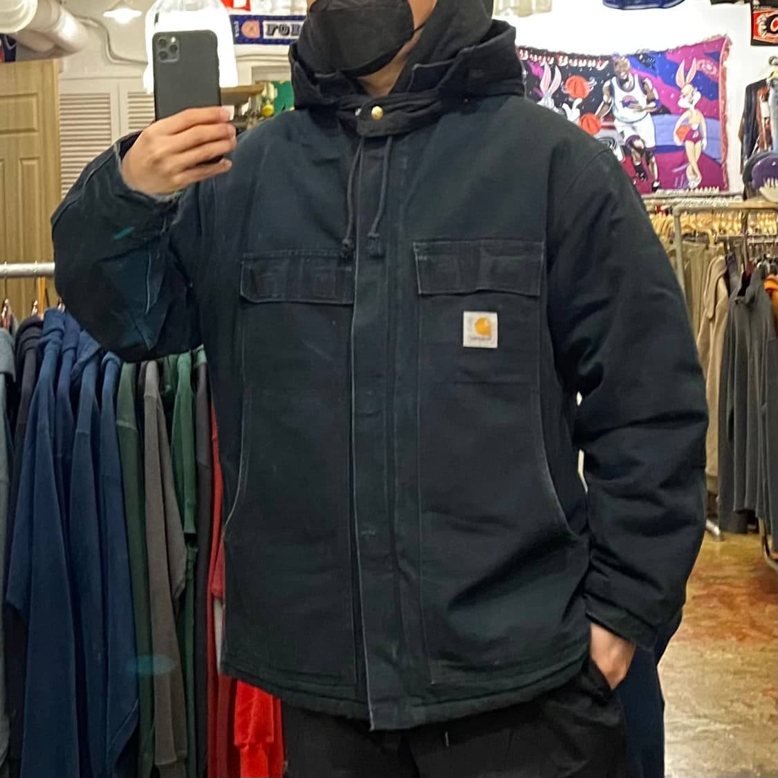 90s Made in USA 칼하트 워크 패딩자켓 상품이미지3