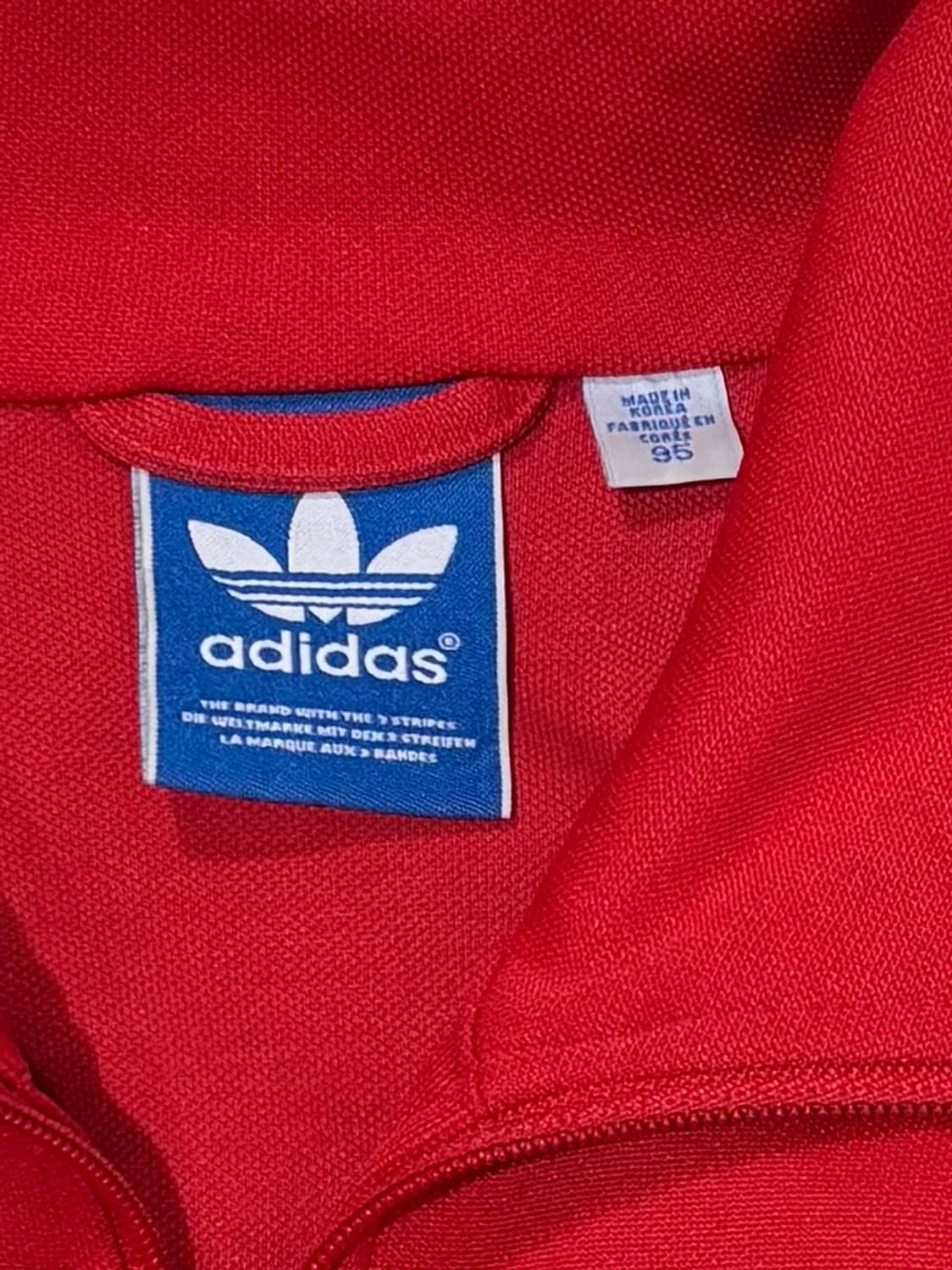 아디다스 유로파 레드 삼선 트랙탑 상품이미지6