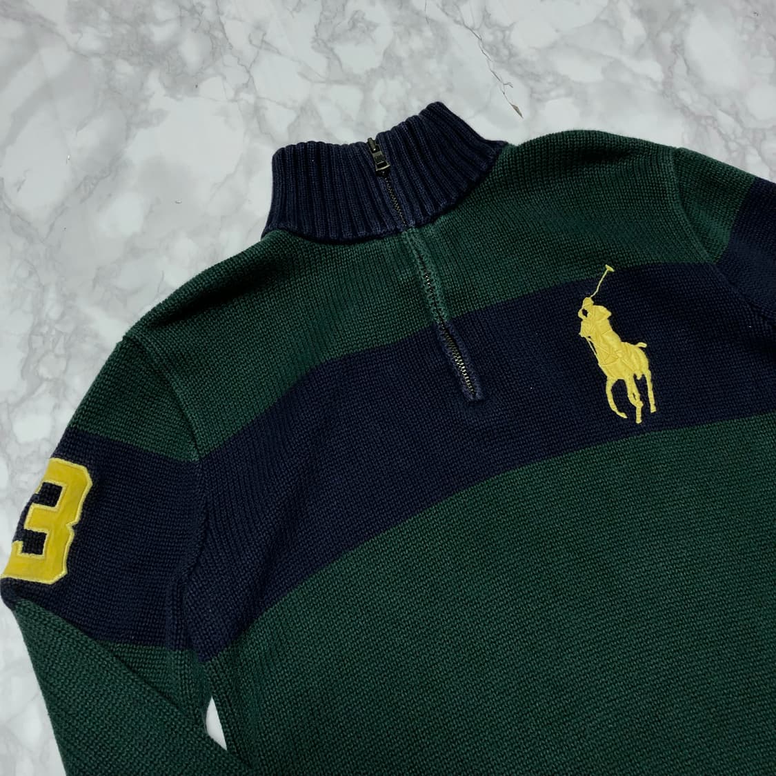 폴로 랄프로렌 빅포니 니트 반집업 스웨터 상품이미지2
