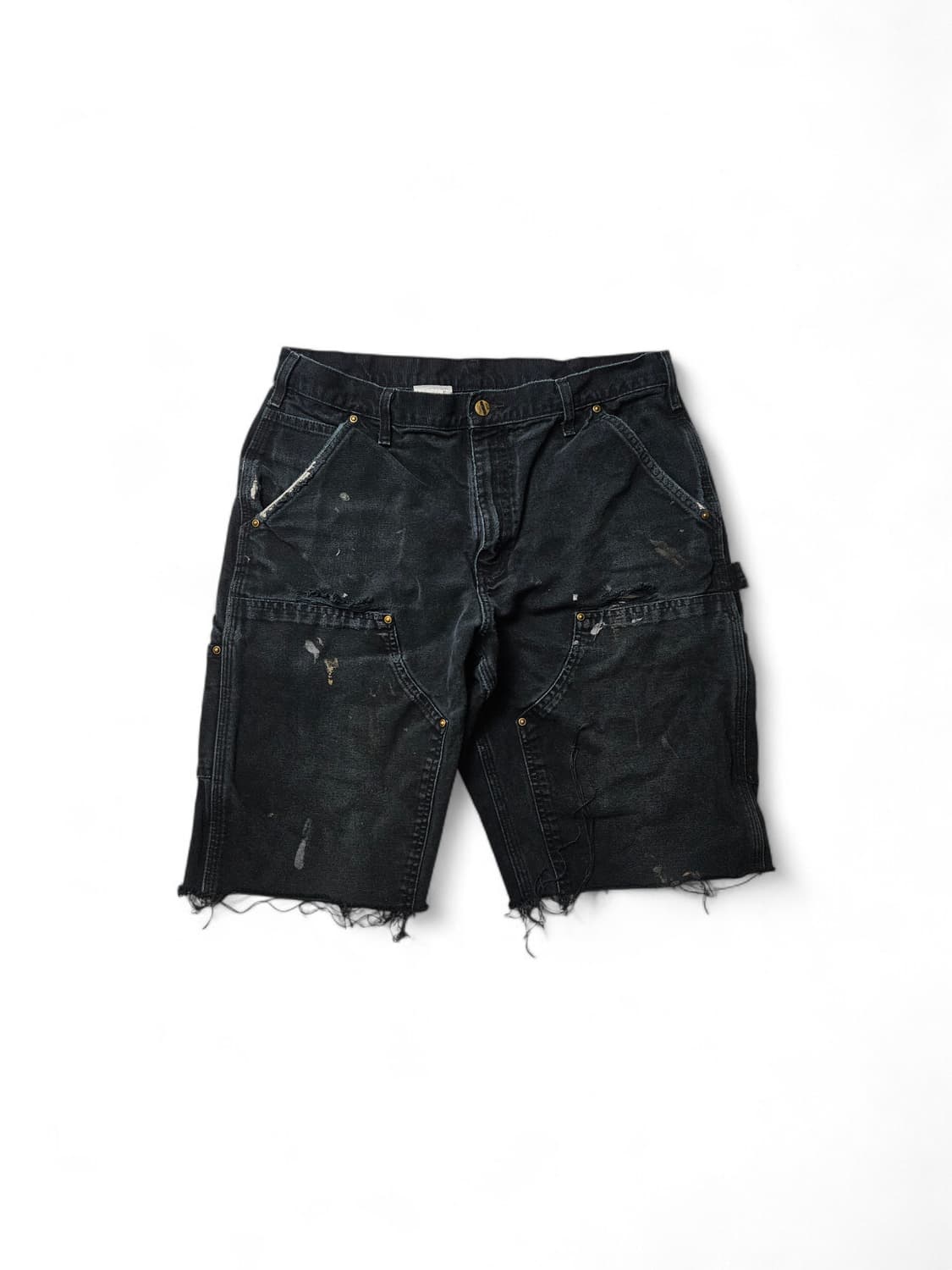 칼하트 더블니 쇼츠 디스트레스드 데미지 34 하드페이딩 반바지 상품이미지1