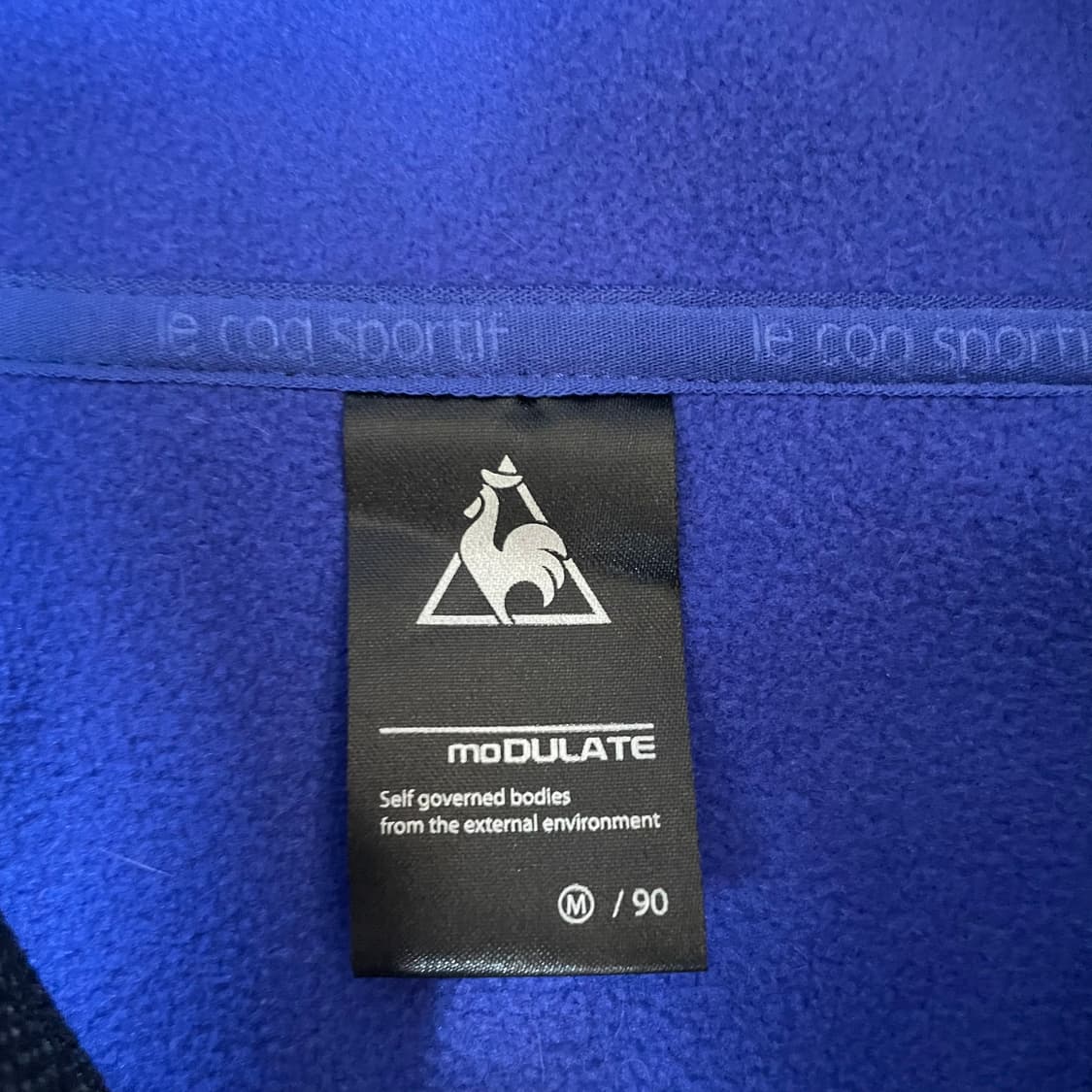 르꼬끄 블루로고 블랙 풀 집업 플리스 90 상품이미지4