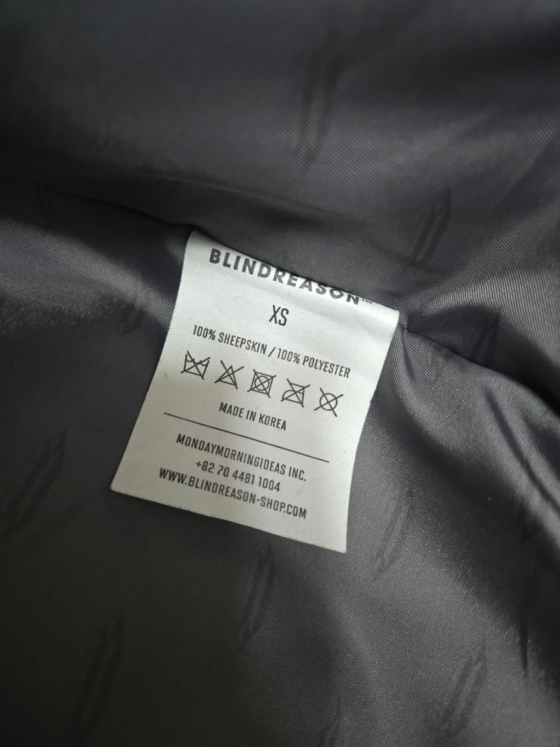 Blindreason 블랙 양가죽 라이더 자켓 XS 상품이미지10