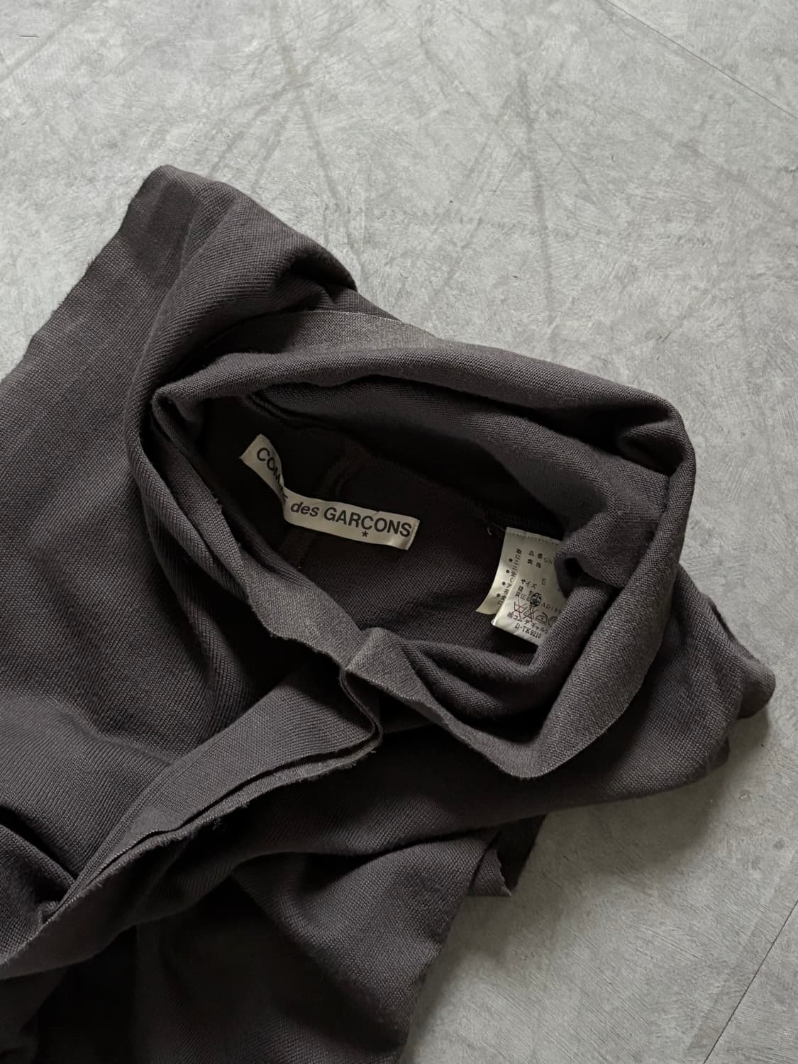 Comme des Garcons 꼼데가르송 97s 울 셔링 슬리브리스 상품이미지2