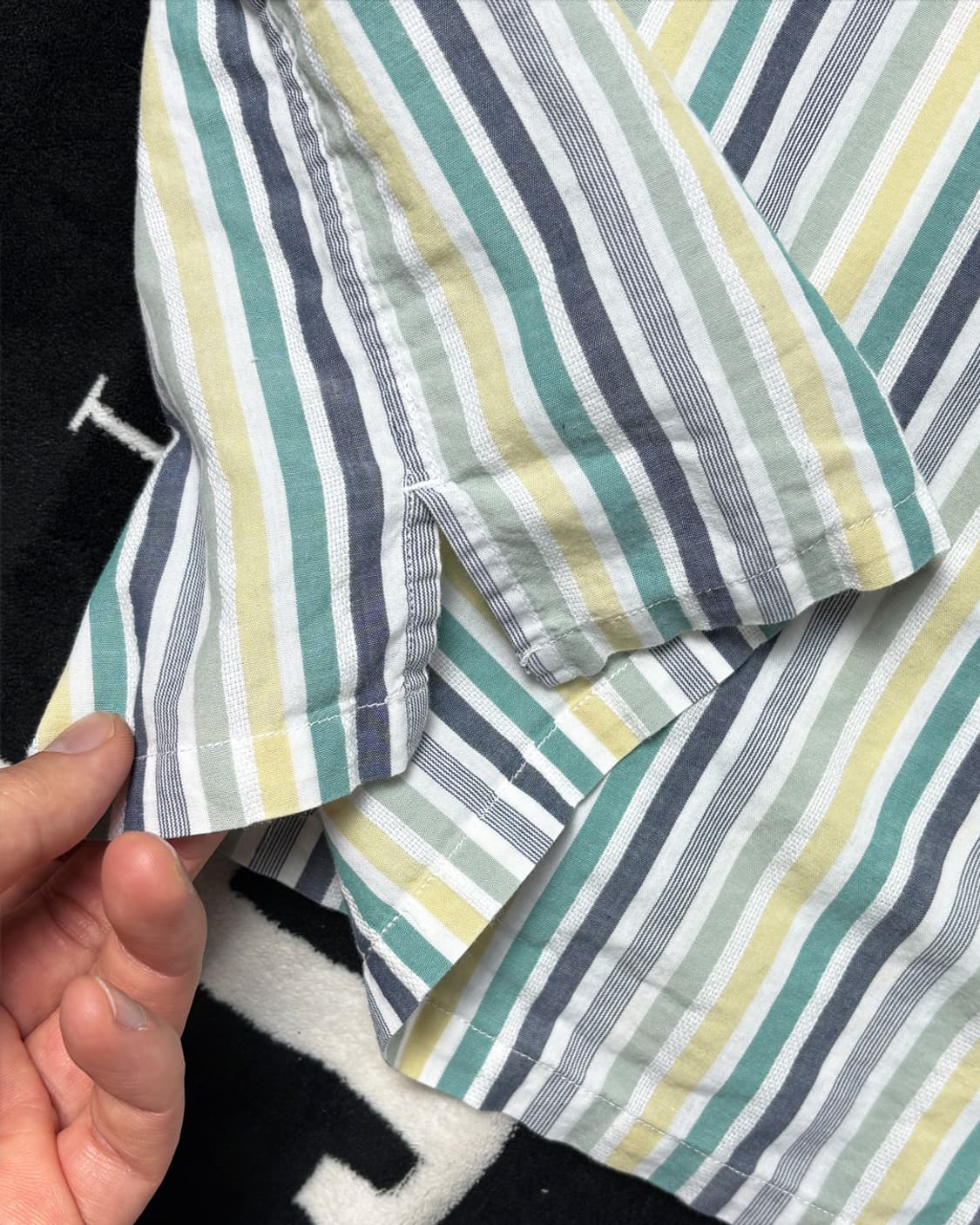 일본빈티지 크로커다일 스트라이프 셔츠 상품이미지5