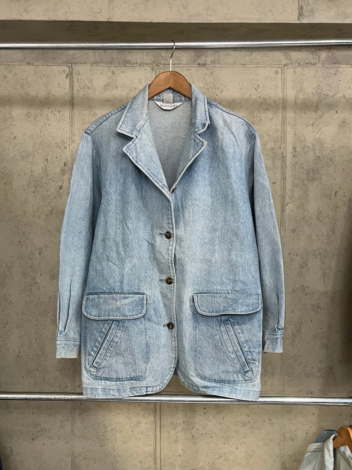 90s USA LANDS' END DENIM CHORE JACKET 상품이미지1