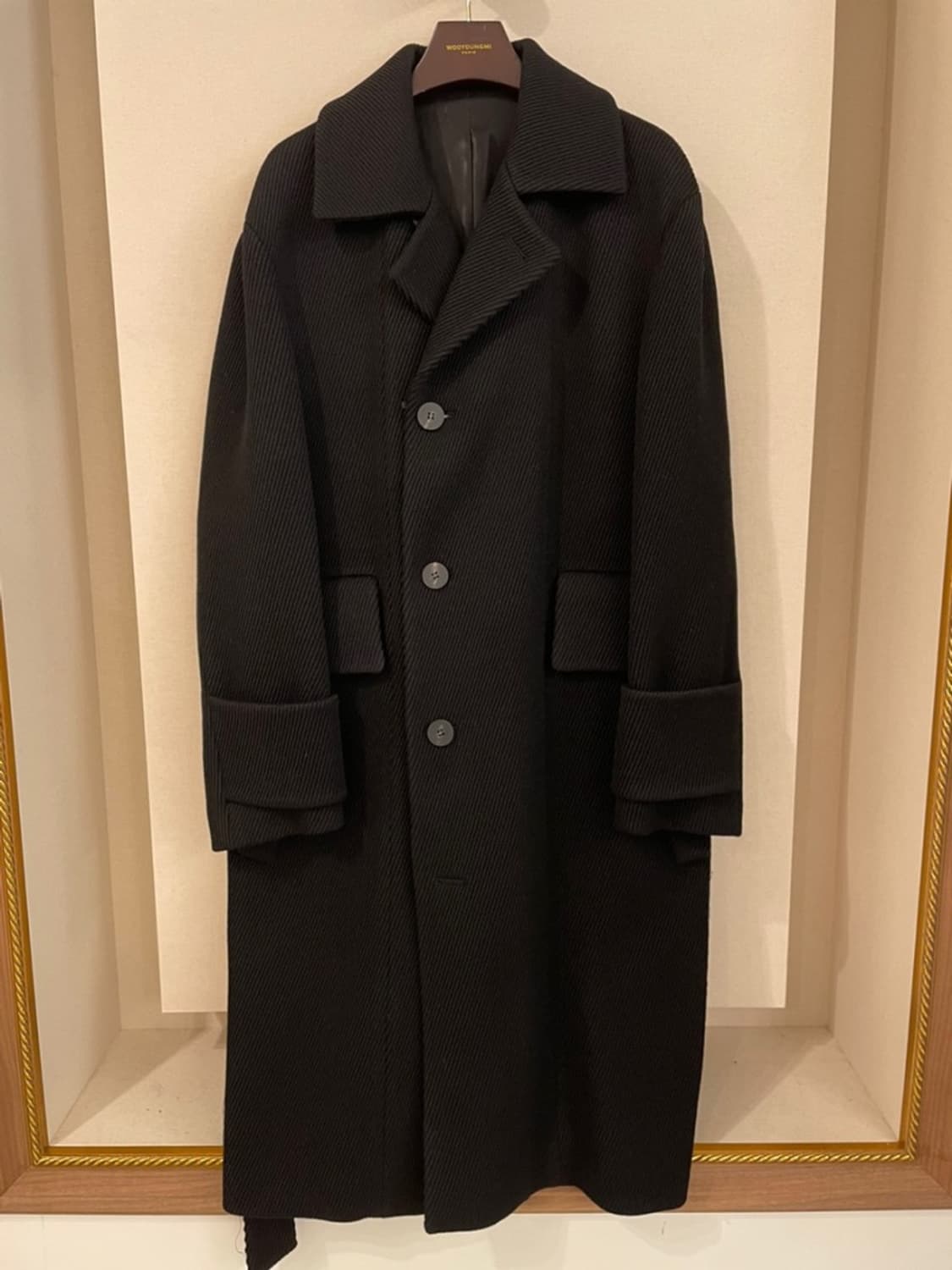 우영미 21fw 트윌 턴업 로브 코트 팝니다 상품이미지1