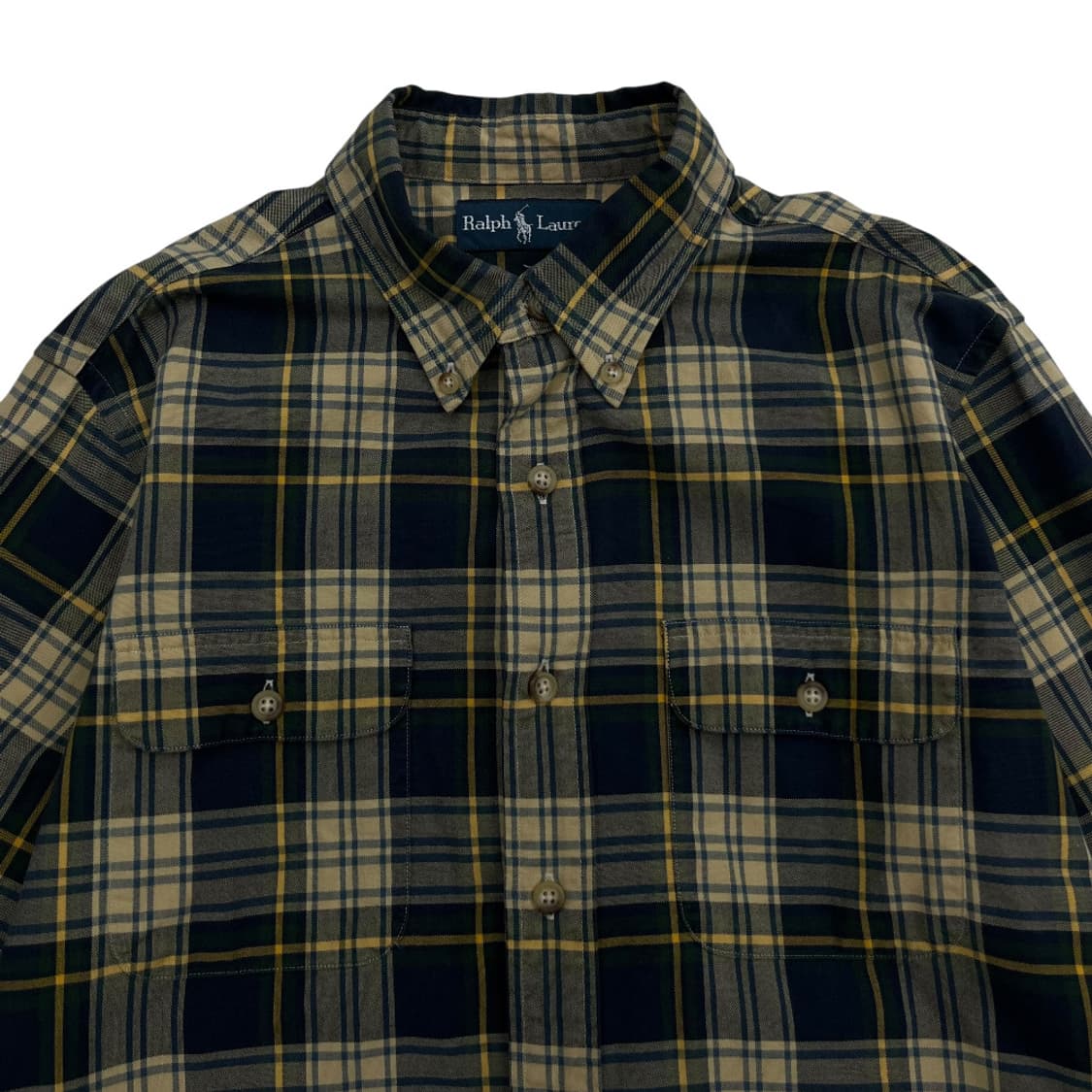 폴로 랄프로렌 엘보우 스웨이드 패치 타탄체크 셔츠 M 상품이미지4
